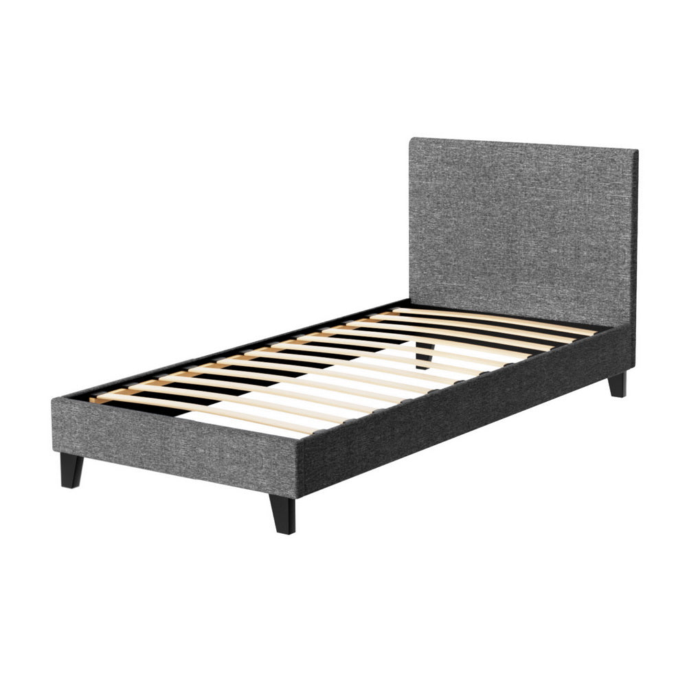 Bed Frame Single Size Grey NEO
