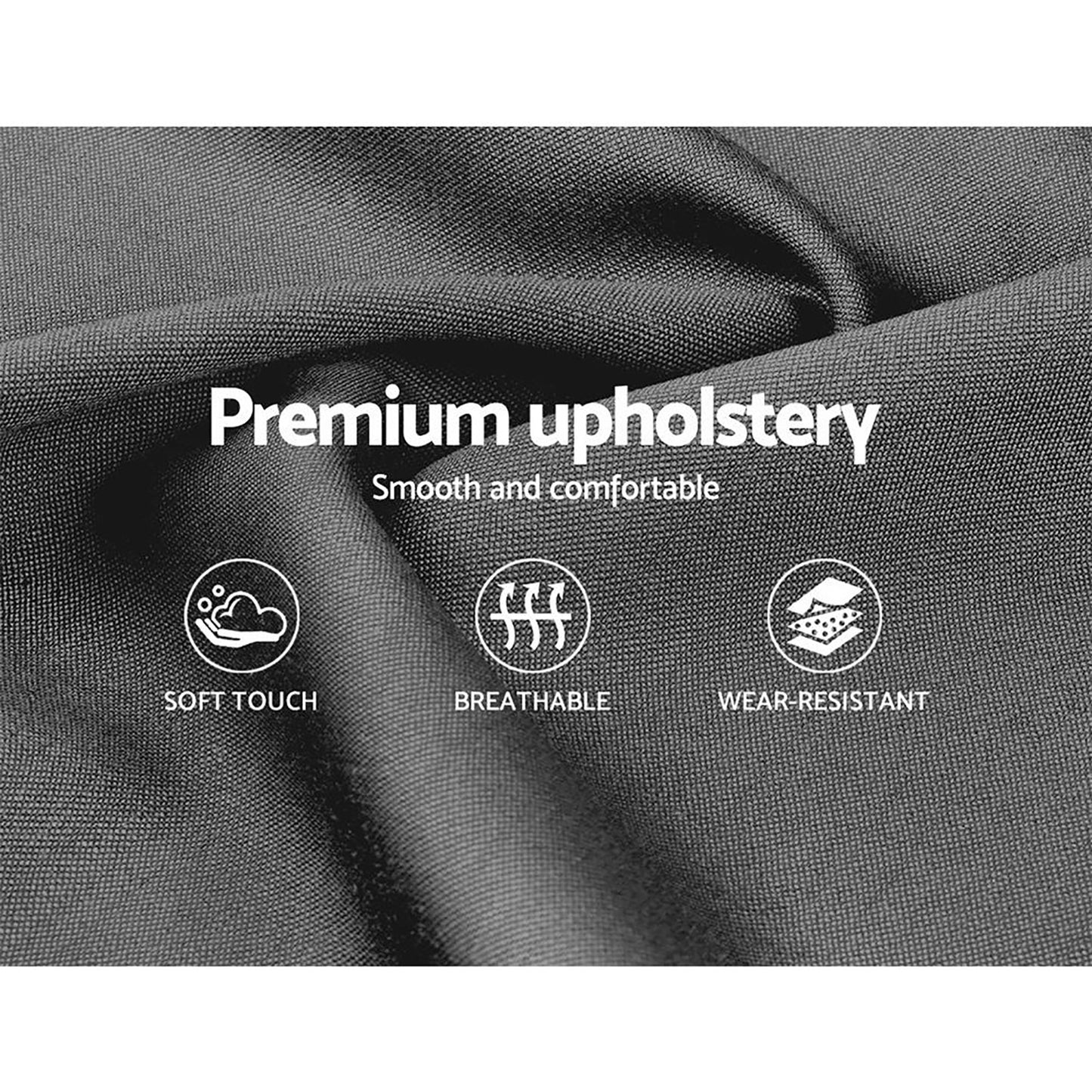 Bed Frame Double Size Grey VANKE