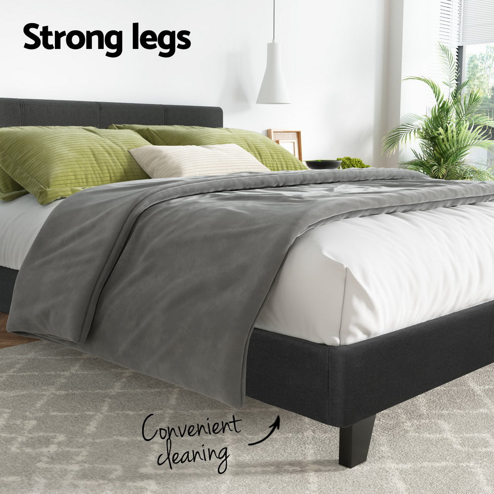 Bed Frame Double Size Charcoal NEO