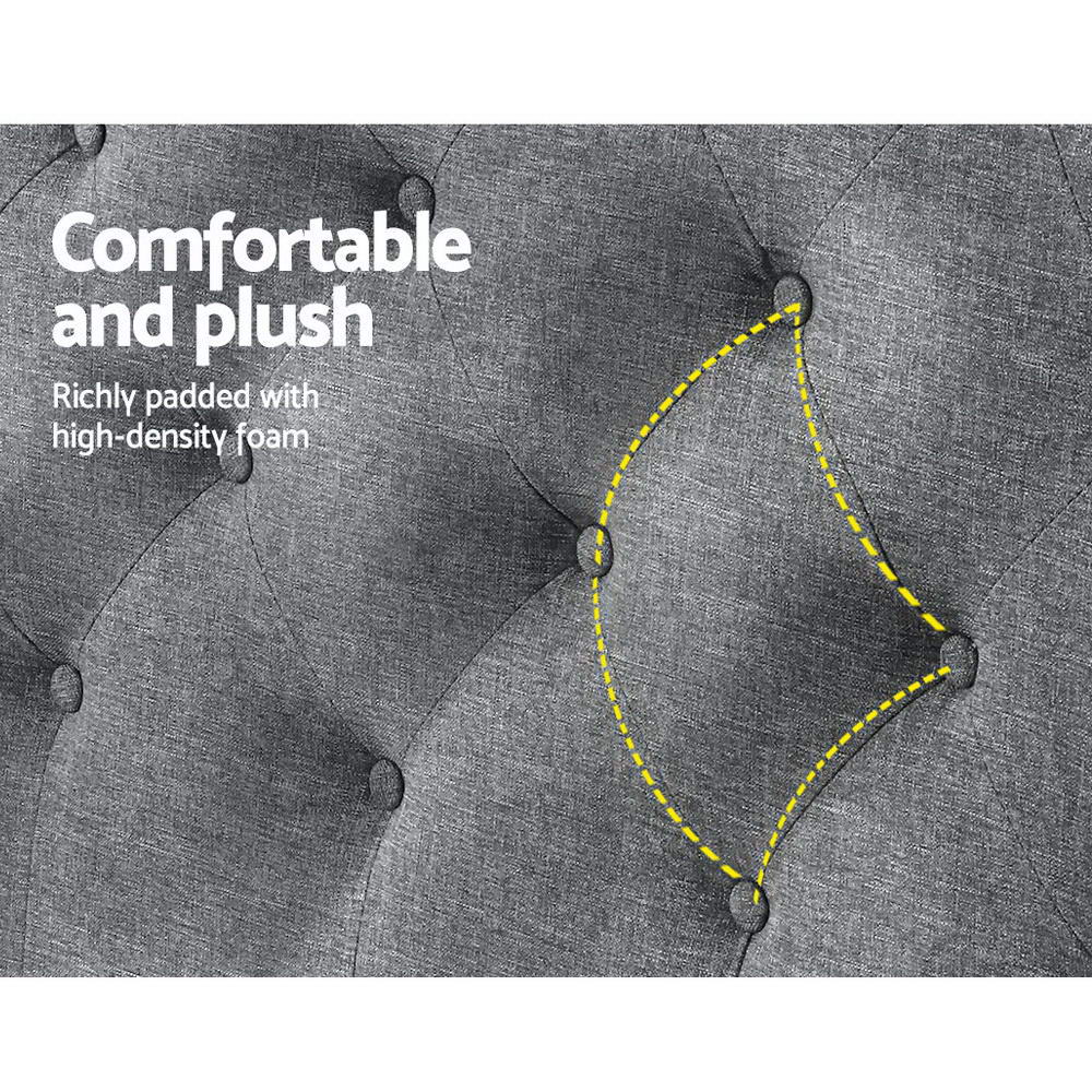 Bed Head Headboard Queen Size Fabric - CAPPI Grey