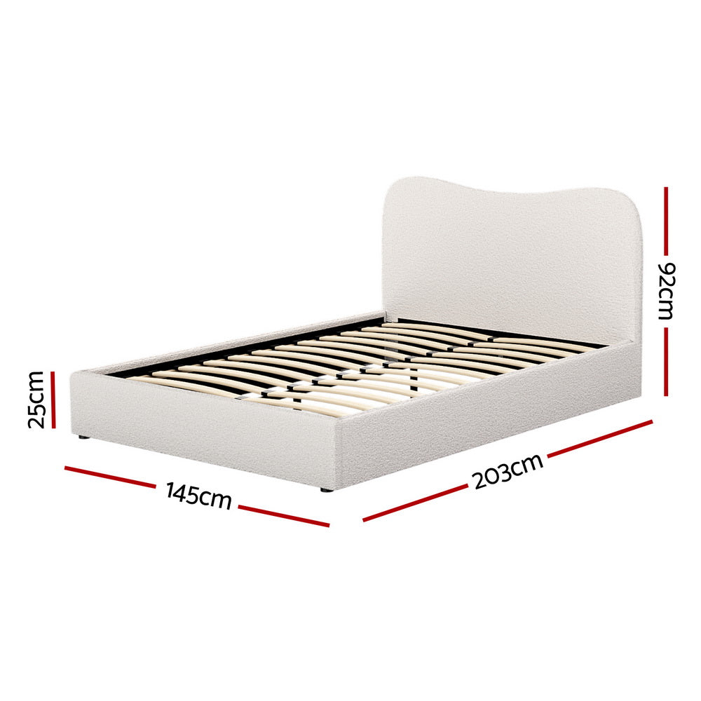 Bed Frame Double Size Boucle DARA