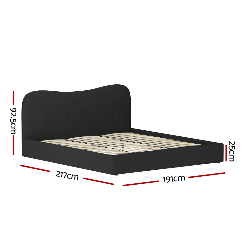Bed Frame King Size Boucle DARA