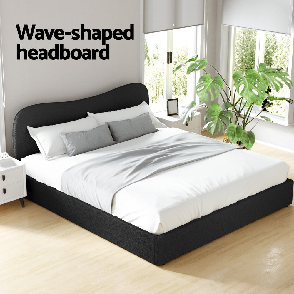 Bed Frame King Size Boucle DARA