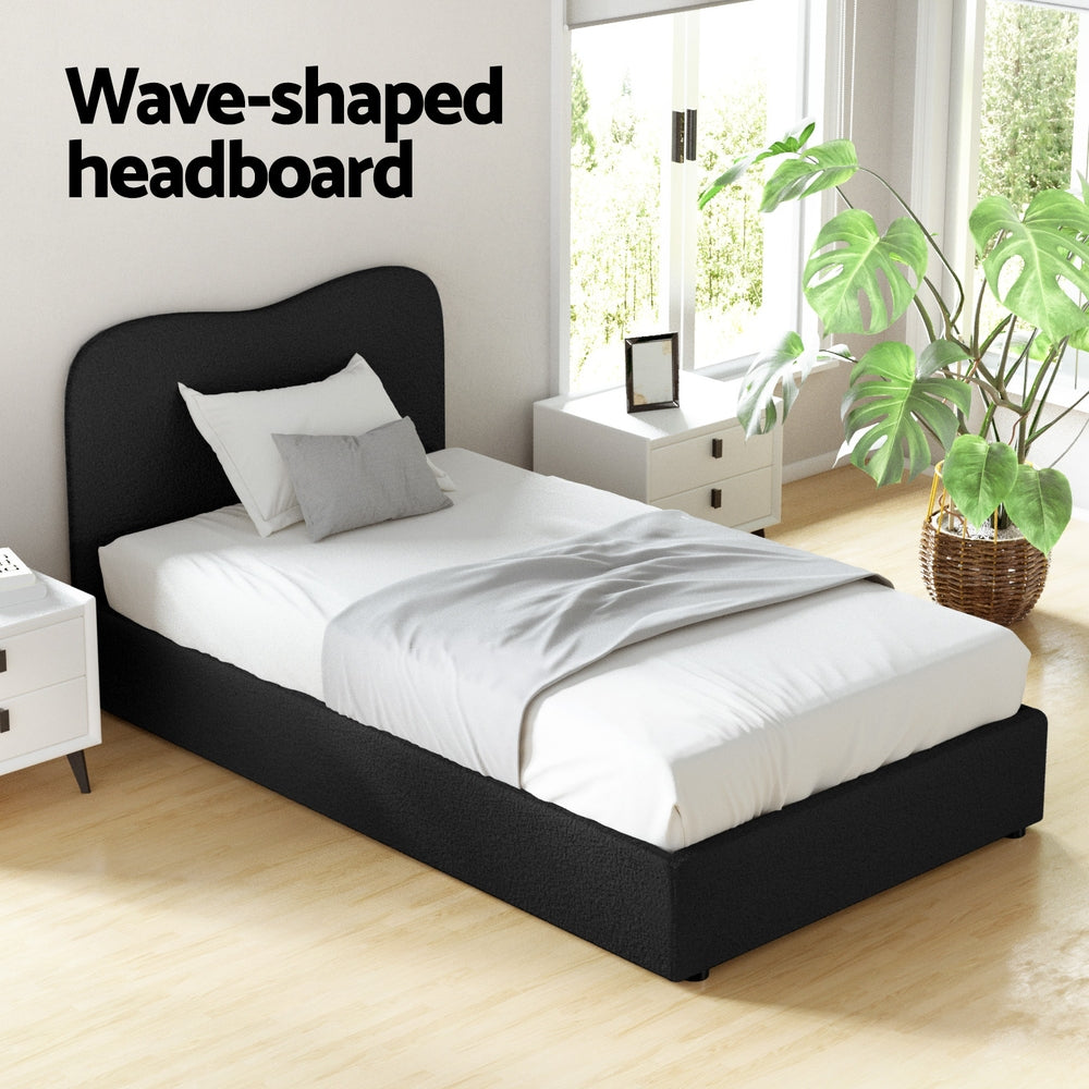 Bed Frame King Single Size Boucle DARA