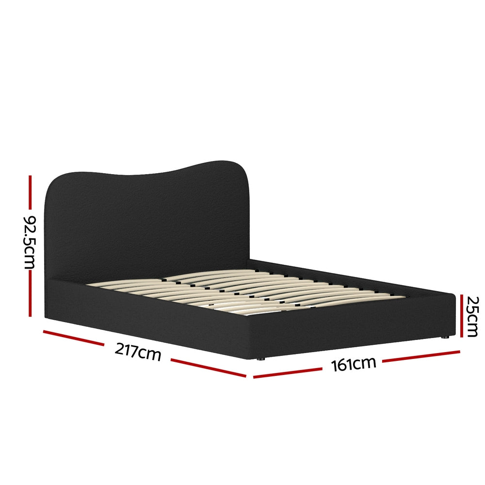 Bed Frame Queen Size Boucle DARA