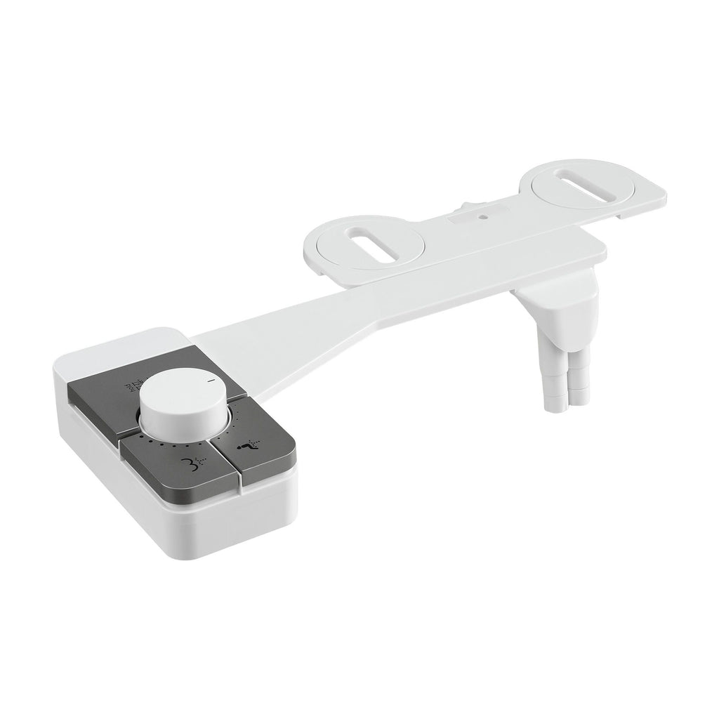 Cefito Non-Electric Ultra-Slim Bidet Attachment Detachable Bidet with Dual Nozzle Frontal & Rear Wash Adjustable Water Pressure Cold Water Toilet Bide