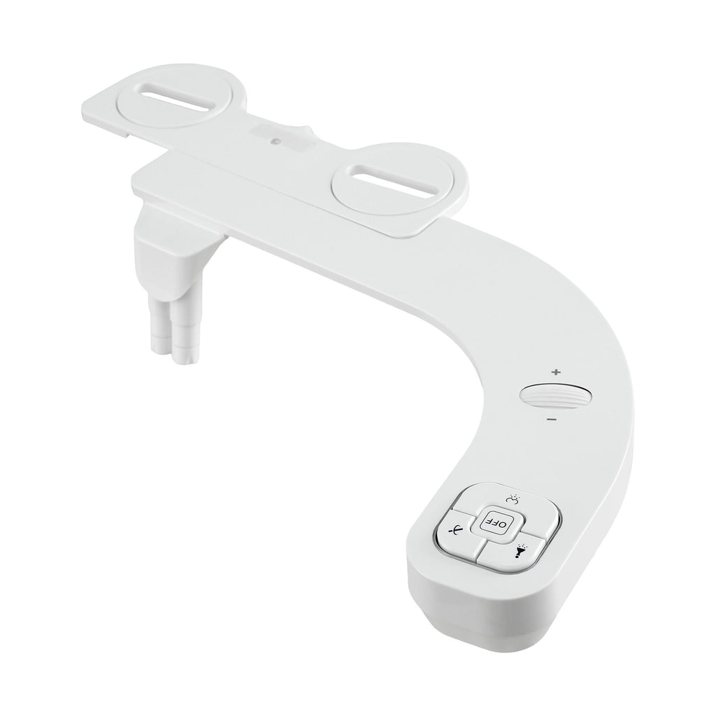 Cefito Ultra-Slim Bidet Attachment Detachable Bidet with Self-Cleaning Dual Nozzle Non-Electric Adjustable Water Pressure, Cold Water Toilet Bide