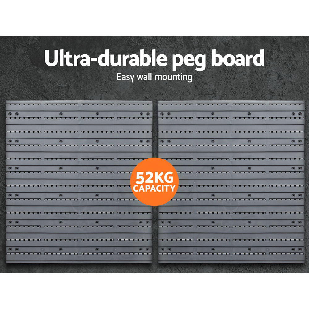 44 Storage Bin Rack Wall Mounted Peg Board
