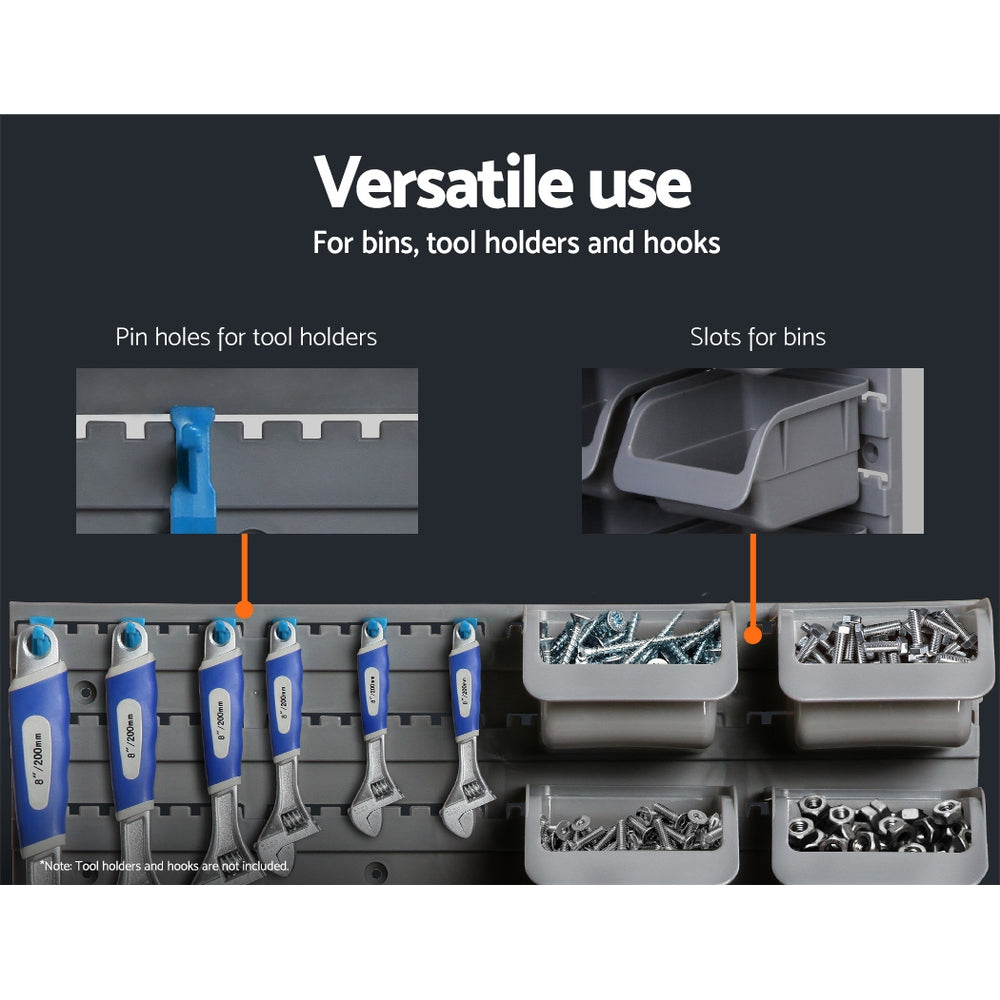 96 Storage Bin Rack Wall Mounted