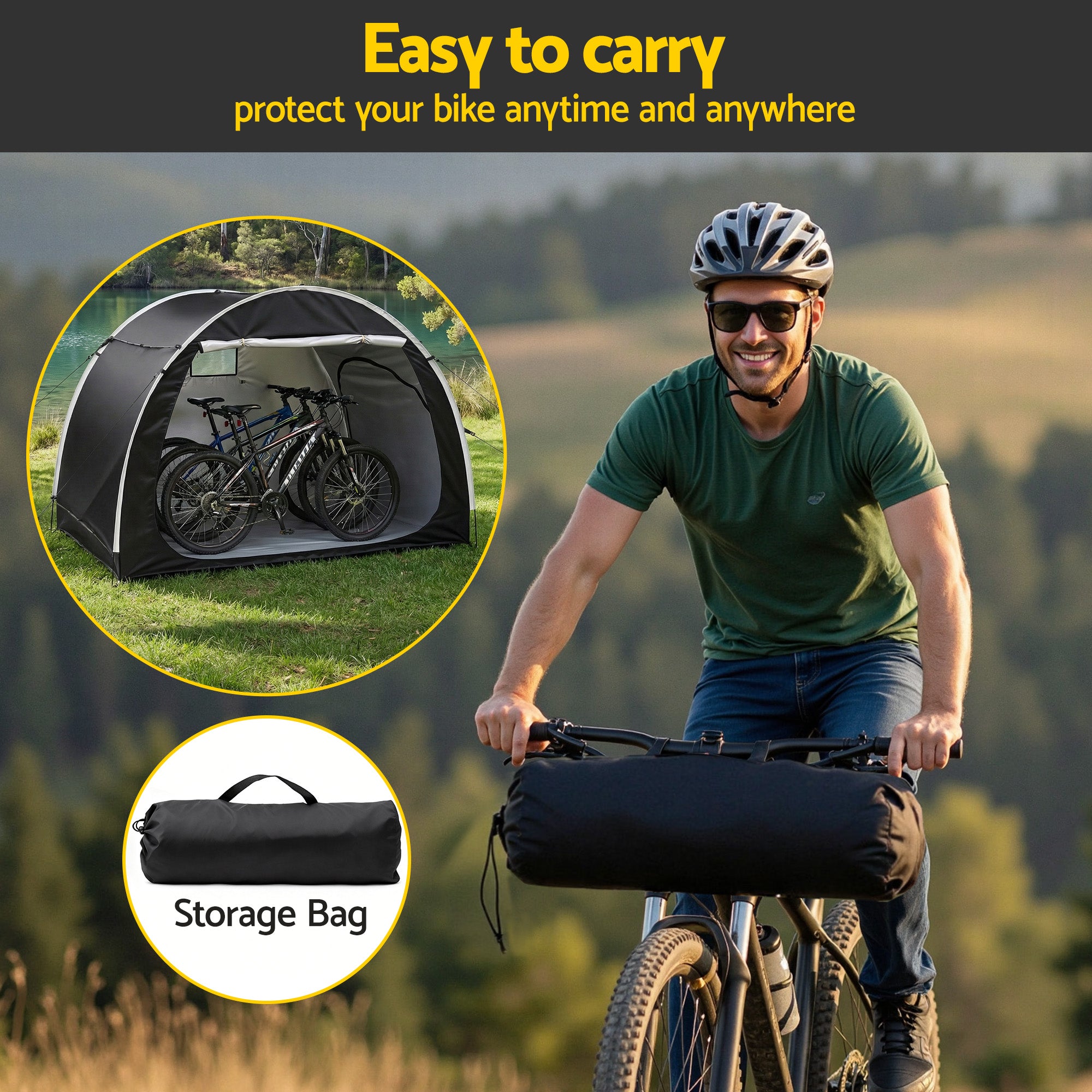 Giantz Bike Storage Tent Outdoor Waterproof UV Resistant Shelter w/ Ventilation