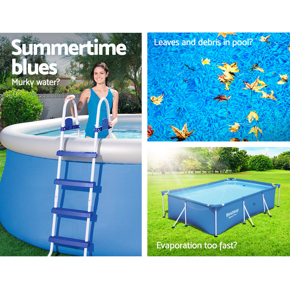 58017 Pool Cover Fits 4x2.11m Above Ground Swimming Pool PE Blanket