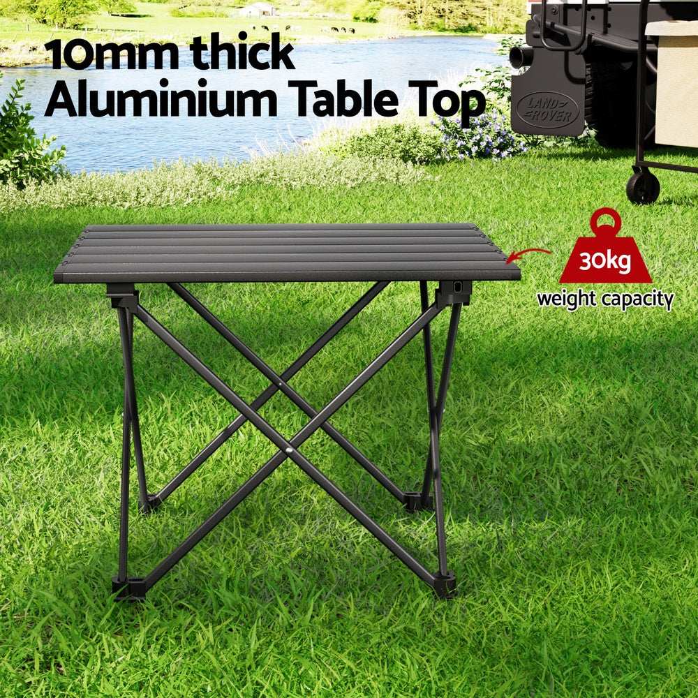 Folding Camping Table 40CM Roll Up Outdoor Picnic BBQ Aluminium Desk