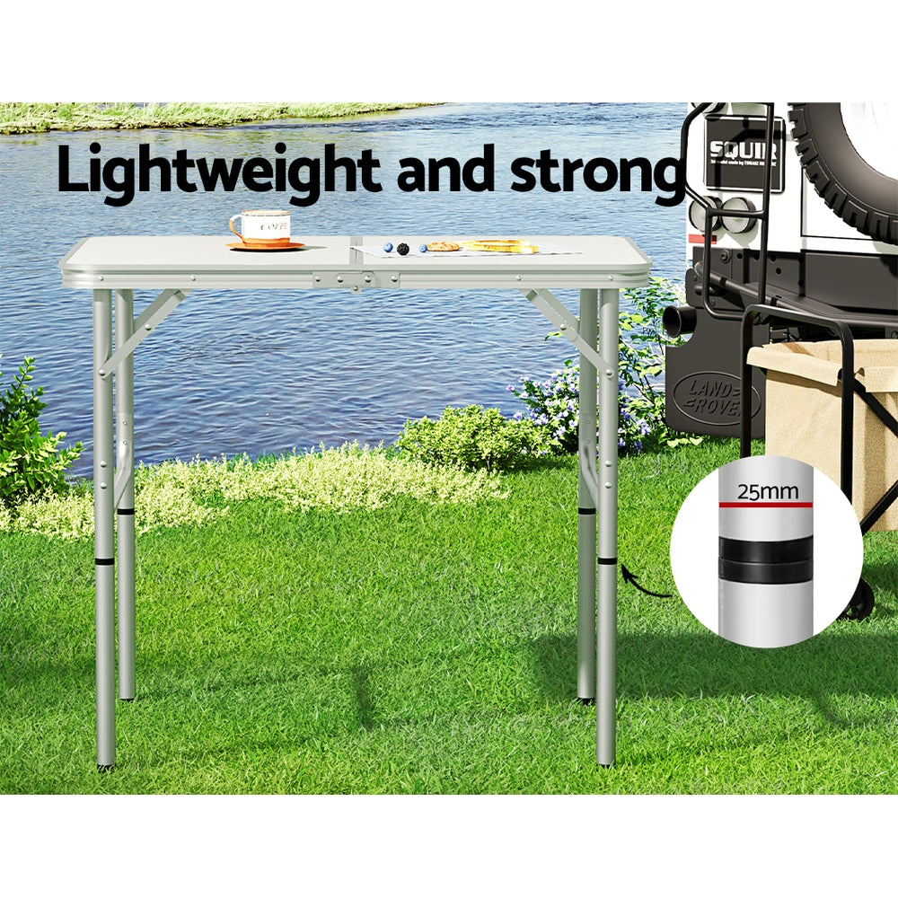 Folding Camping Table 90CM Adjustable Portable Outdoor Picnic Desk