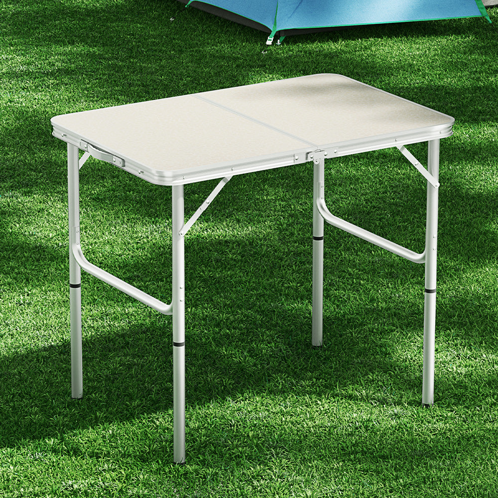 Folding Camping Table 90CM Adjustable Portable Outdoor Picnic Desk