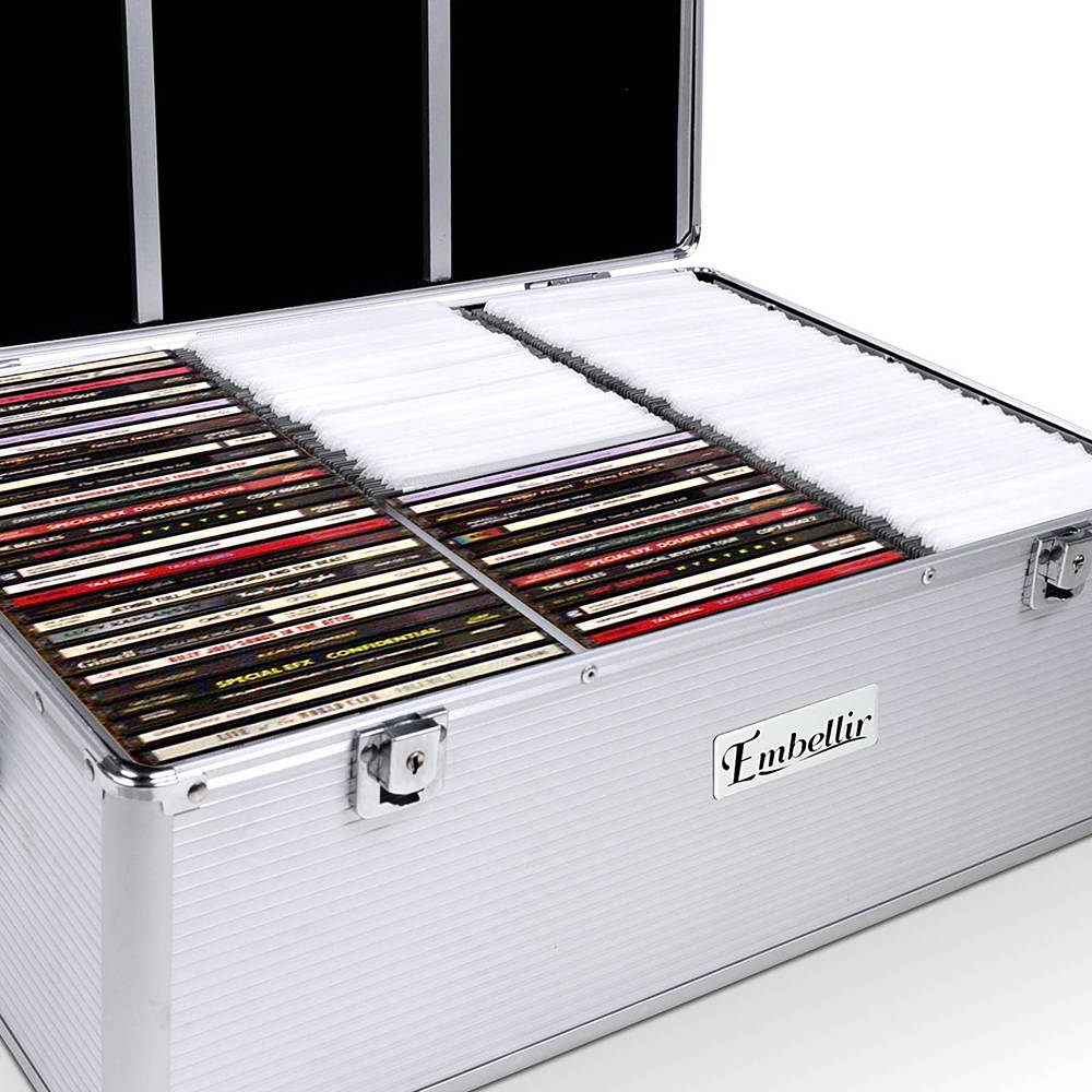 CD Case DVD Cases Storage Box 500 Discs Aluminium Case DVD Folders