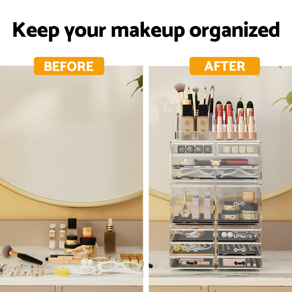 Embellir Makeup Organizer Acrylic Cosmetic Organizer Storage Box Jewellery Holder