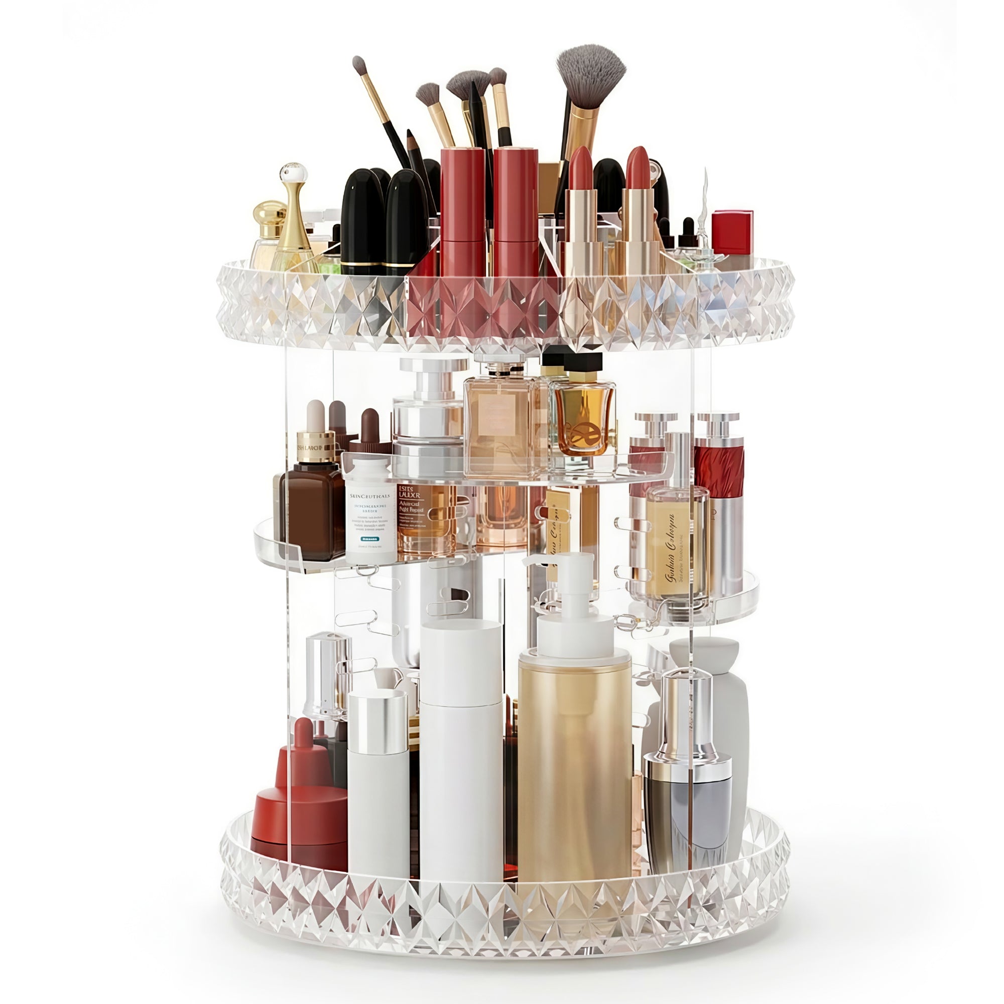 Embellir Makeup Organizer Acrylic Rotating Cosmetic Organizer Storage Display Holder
