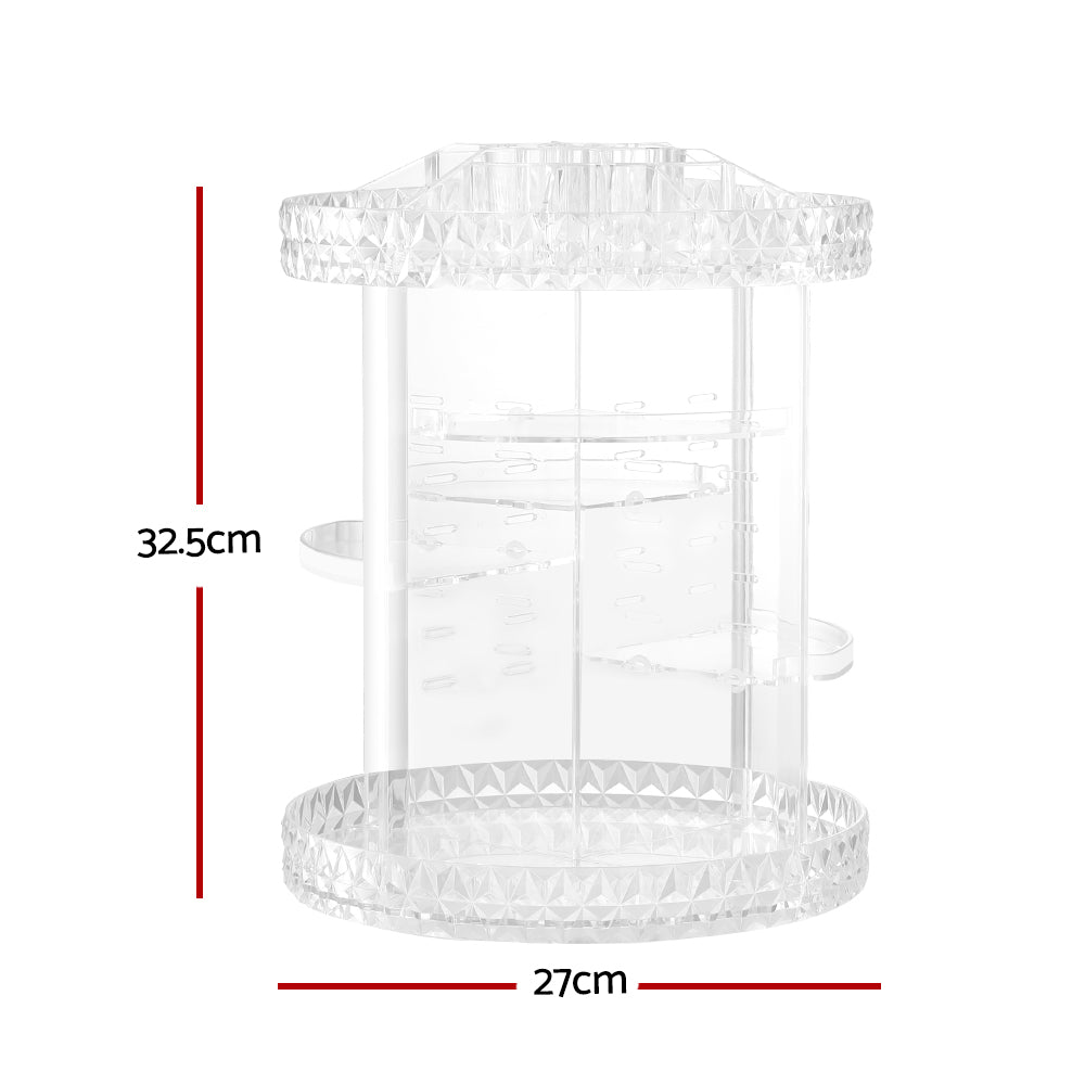 Embellir Makeup Organizer Acrylic Rotating Cosmetic Organizer Storage Display Holder