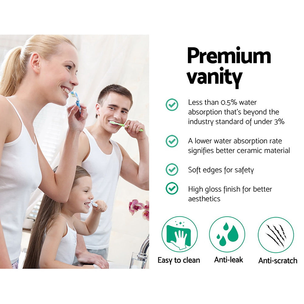 Bathroom Basin Ceramic Vanity Sink Hand Wash Bowl 48x37cm