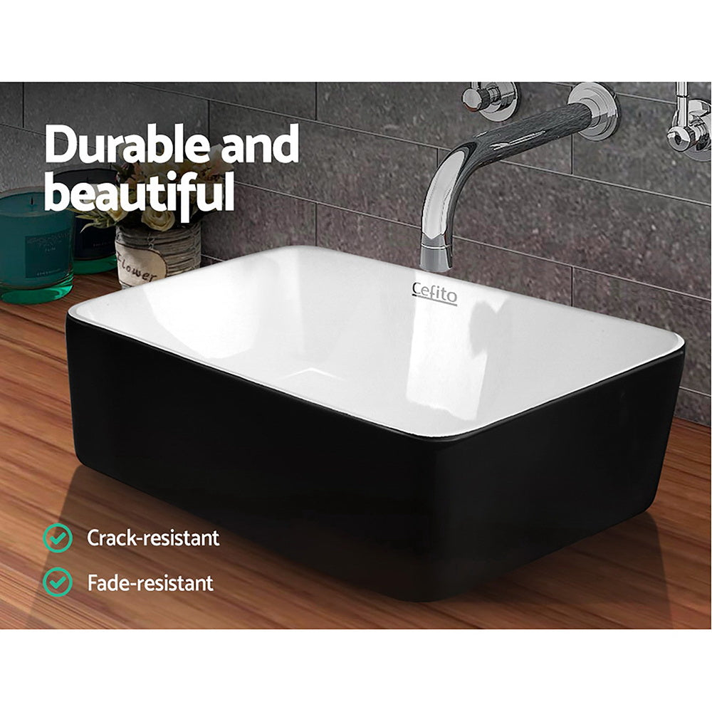 Bathroom Basin Ceramic Vanity Sink Hand Wash Bowl 48x37cm