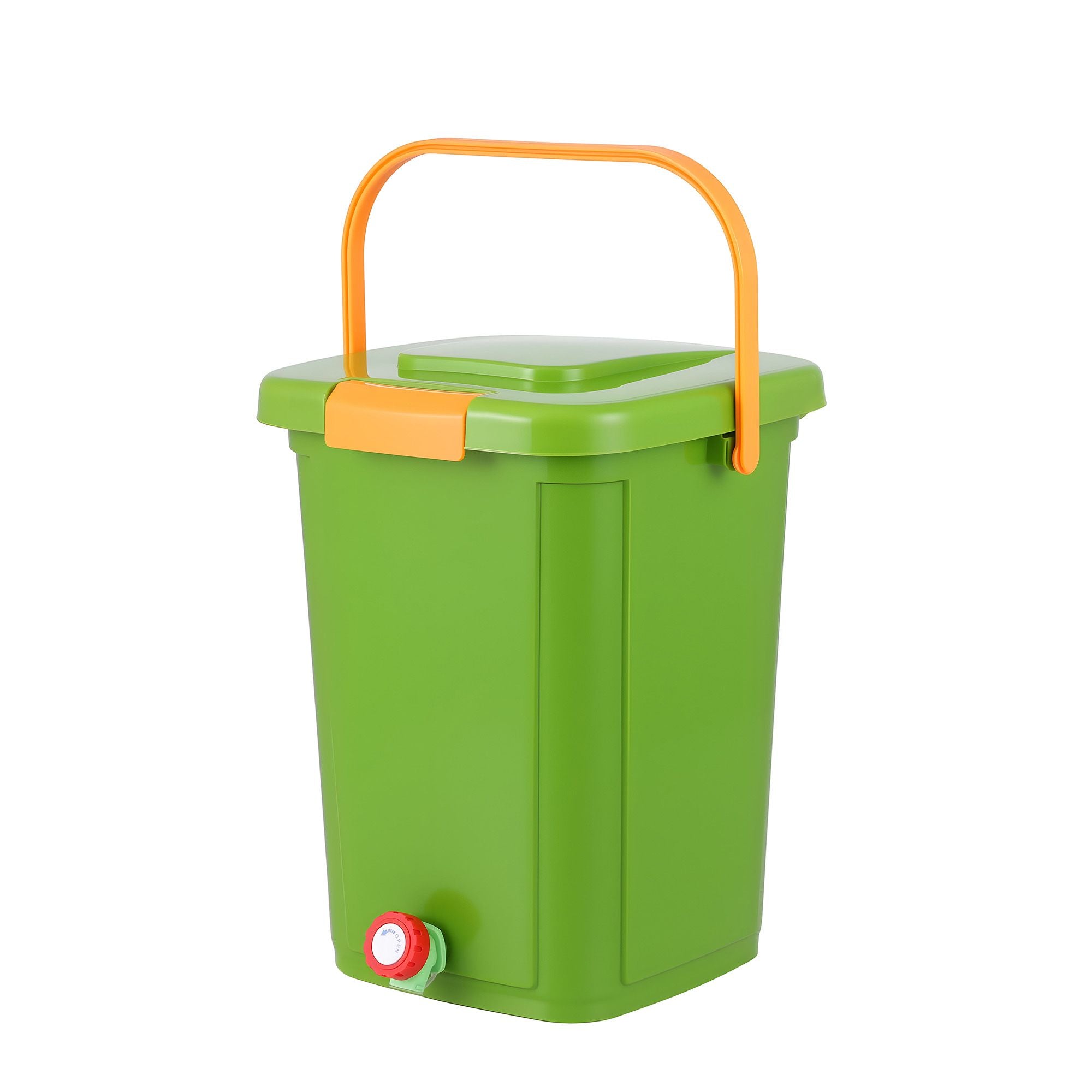 Gardeon 20L Kitchen Compost Bin Food Waste Caddy Drain Tap Green
