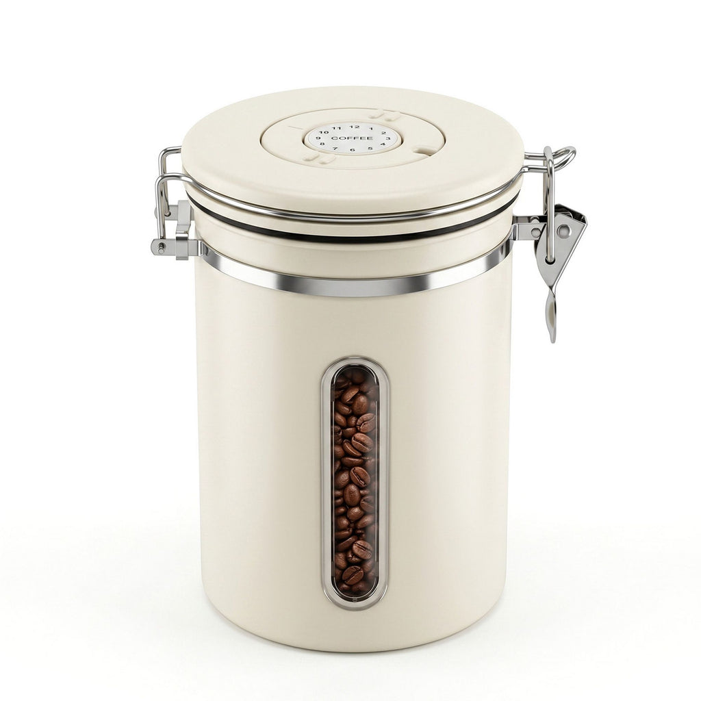 5-Star Chef 1.8L Stainless Steel Coffee Bean Storage Container Coffee Canister