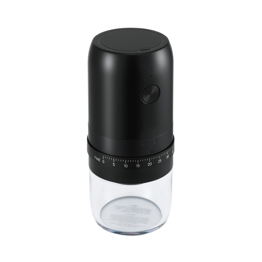 Devanti Electric Coffee Grinder USB-C Rechargeable Portable Coffee Bean Grinder with 40 Precise Grind Settings | Automatic Spice Nut Pepper Grinder Mill with Cleaning Brush & Ground Coffee Container for Home Office Camping Travel, Black