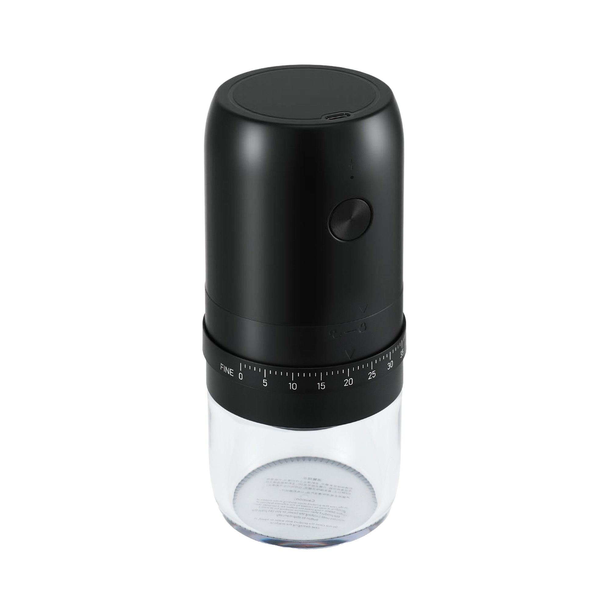 Devanti Electric Coffee Grinder USB-C Rechargeable Portable Coffee Bean Grinder with 40 Precise Grind Settings | Automatic Spice Nut Pepper Grinder Mill with Cleaning Brush & Ground Coffee Container for Home Office Camping Travel, Black