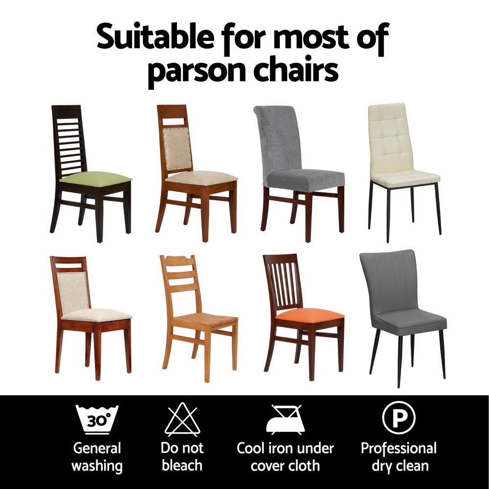 Dining Chair Covers 4x Slipcovers Spandex Stretch Banquet Wedding White