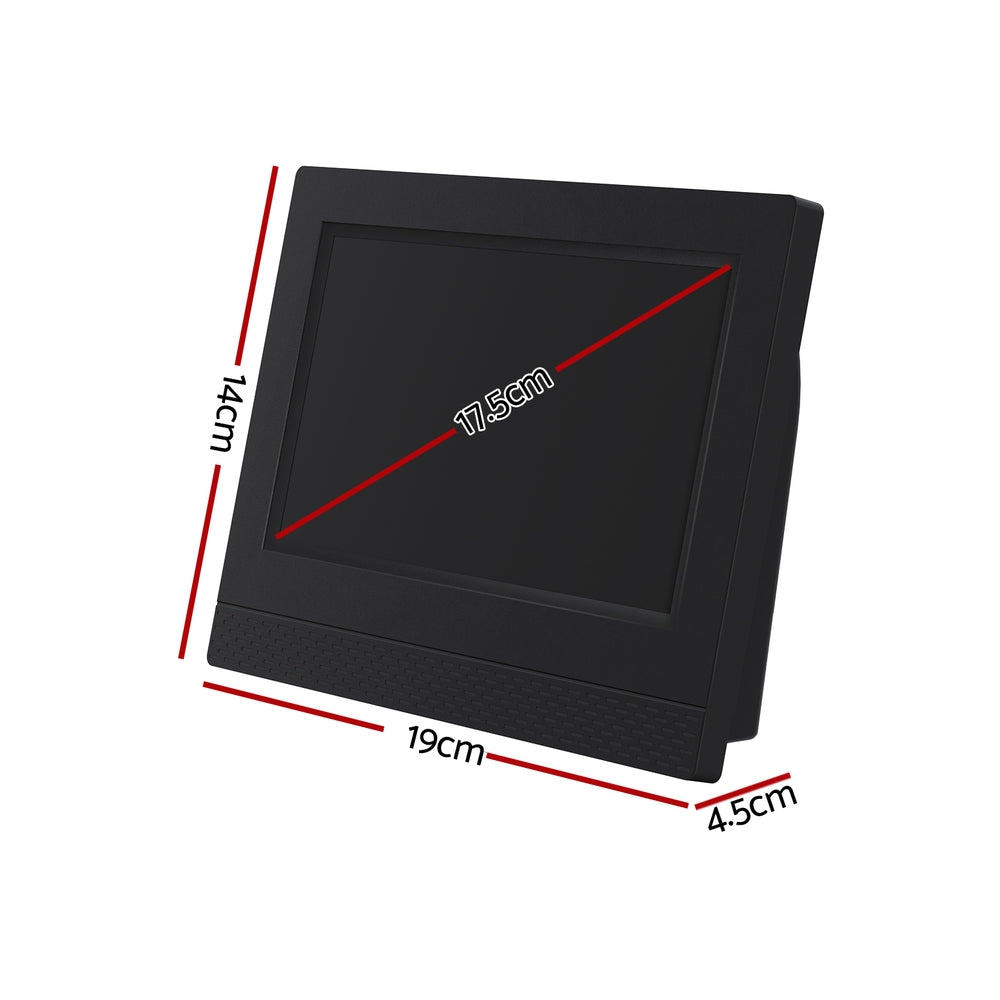 7 inch Digital Day Clock Calendar Alarm Black