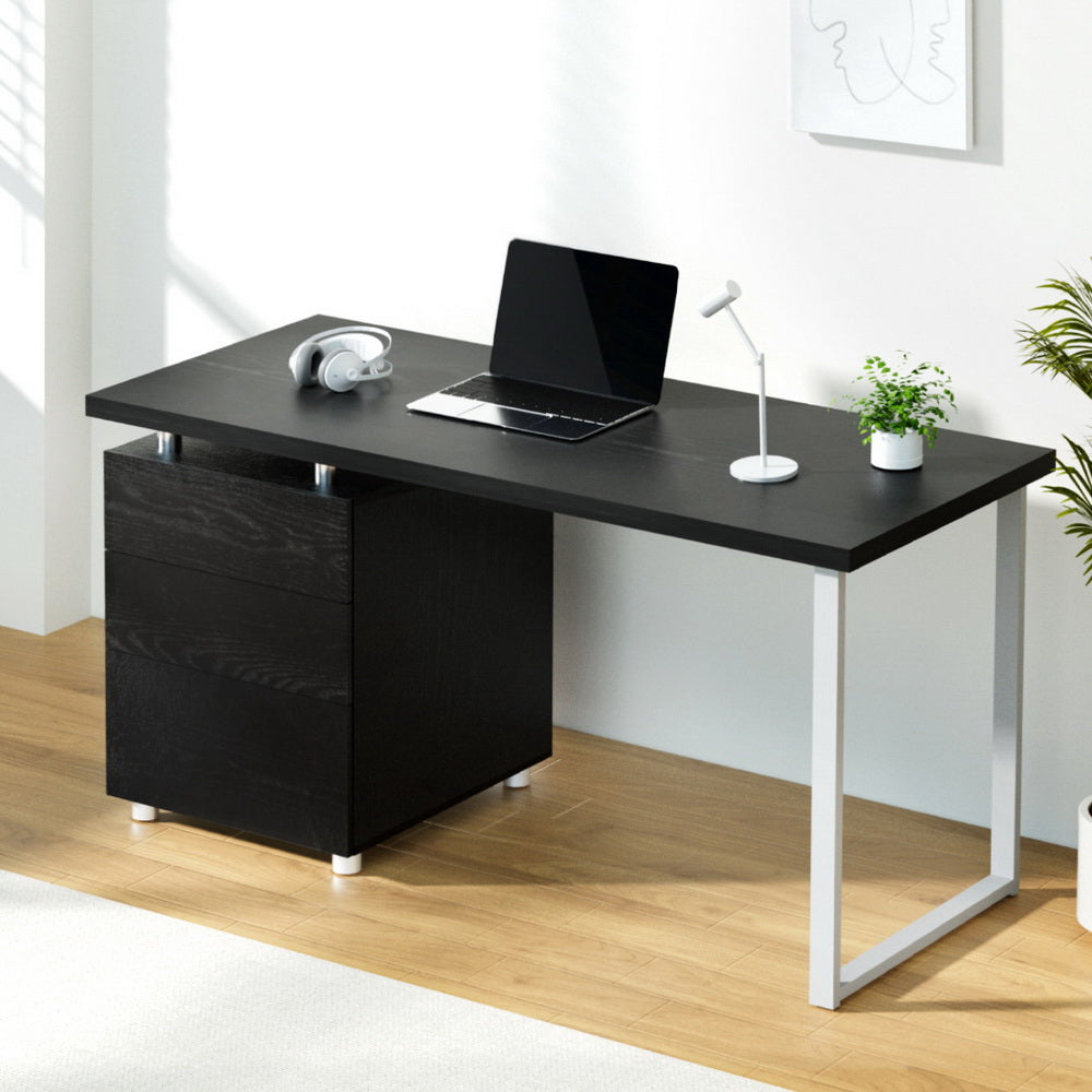 Computer Desk Drawer Black 140CM