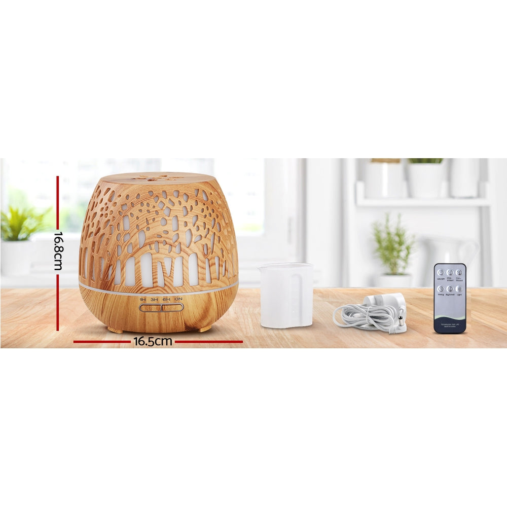 Aroma Diffuser Aromatherapy Wood Grain 400ml