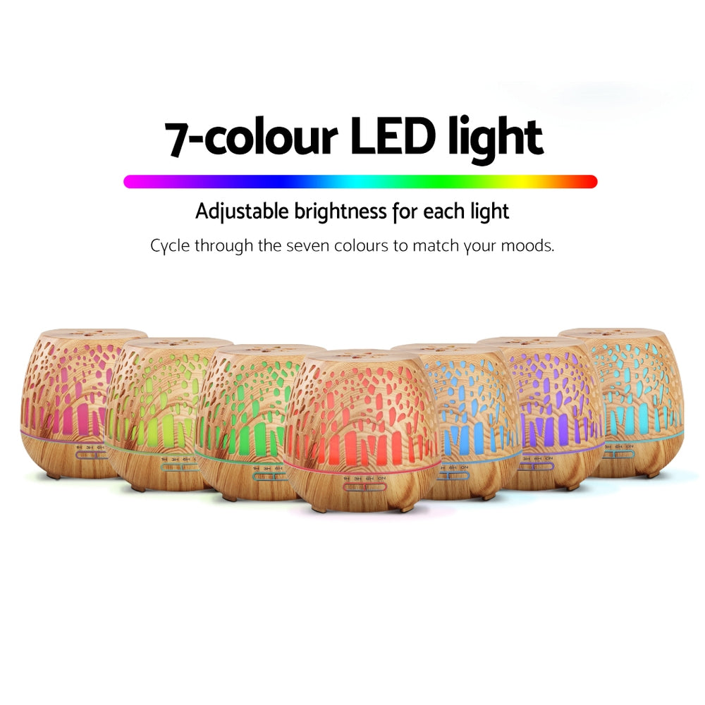 Aroma Diffuser Aromatherapy Wood Grain 400ml