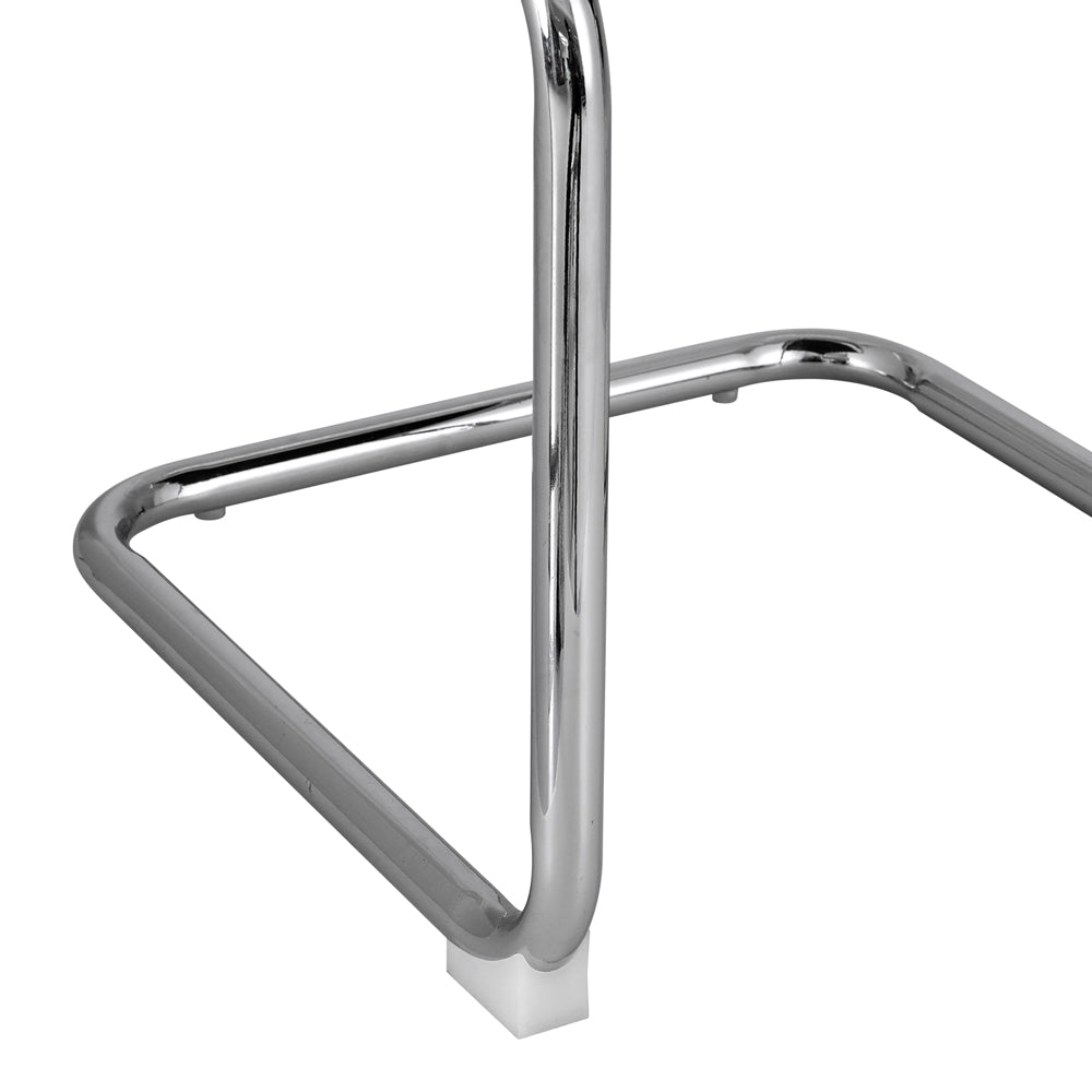 Dining Chairs Set of 2 Velvet Rattan Cantilever Yellow