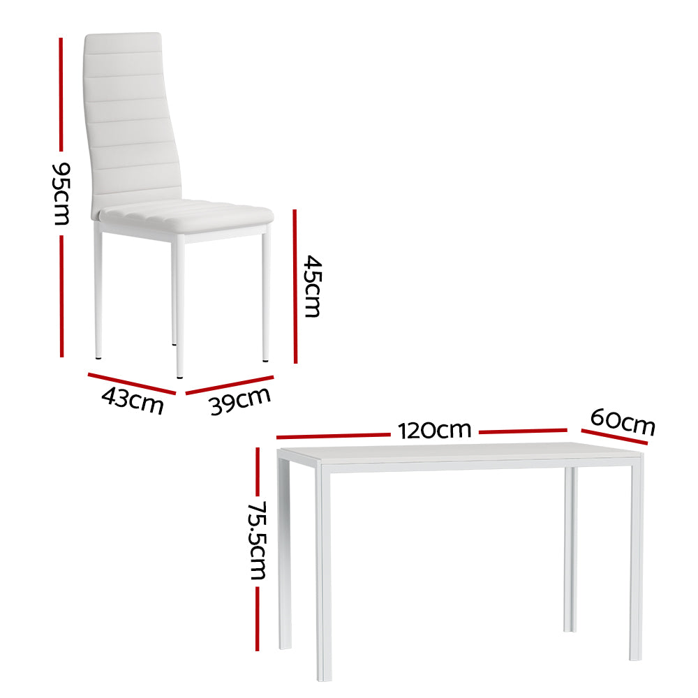 Dining Chairs and Table Dining Set 6 Chair Set Of 7 White