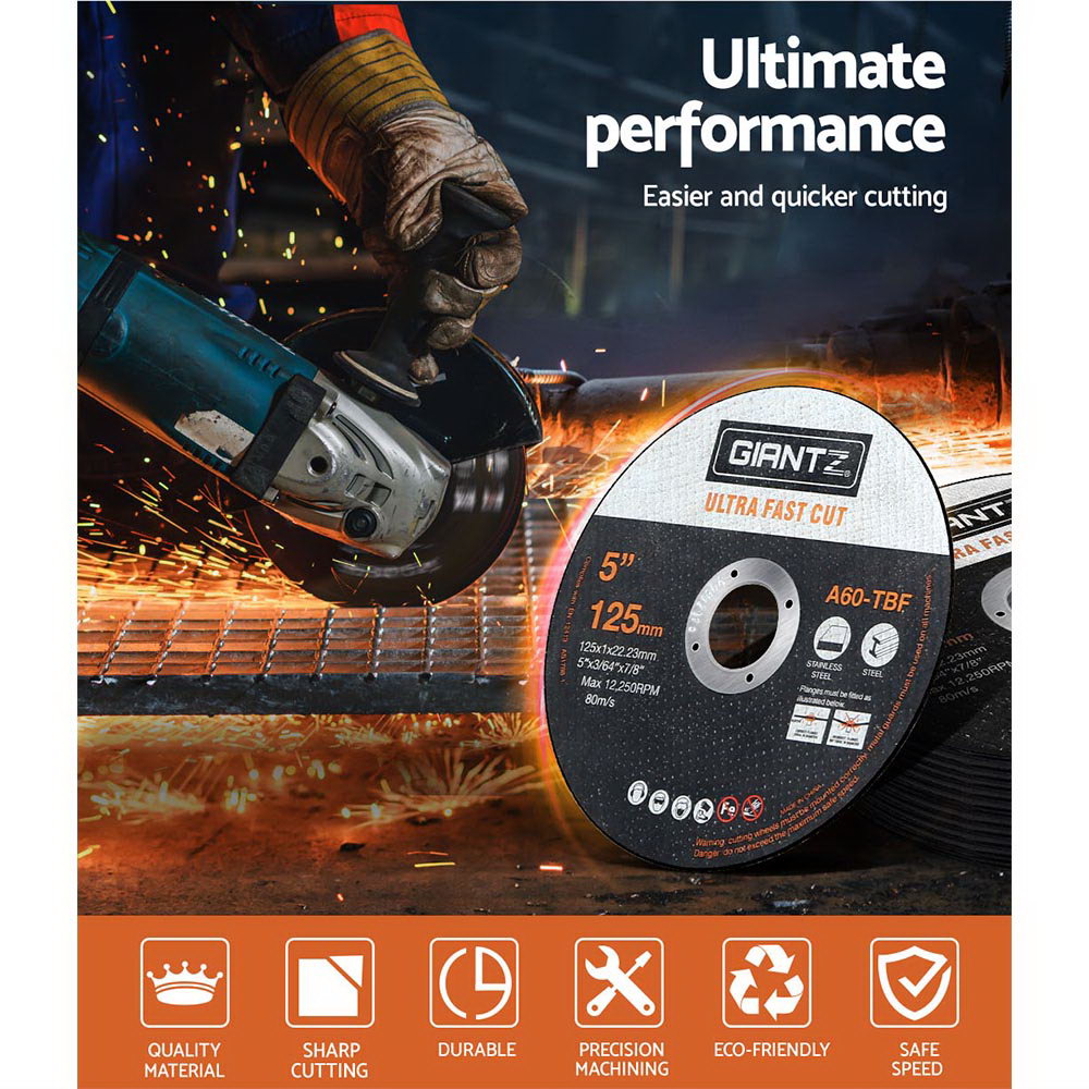 500-Piece Cutting Discs 5 125mm Angle Grinder Thin Cut Off Wheel Metal