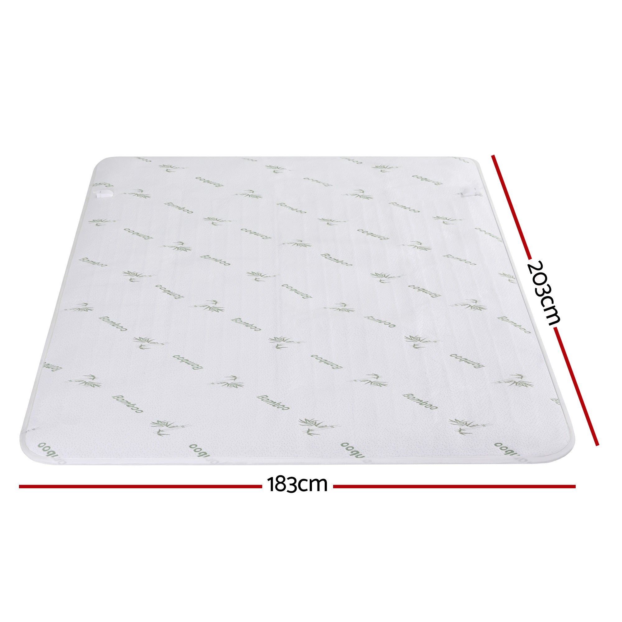 Giselle Electric Blanket Bamboo Fabric King Fitted Heated Pad Underlay Washable Winter