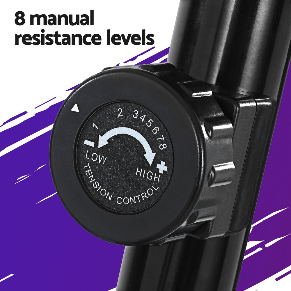 Magnetic Exercise Bike 8 Levels Upright Bike Fitness Home Gym Cardio