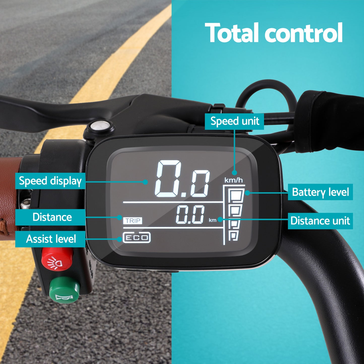 26 Electric Bike City Bicycle eBike e-Bike Commuter w/ Battery BL