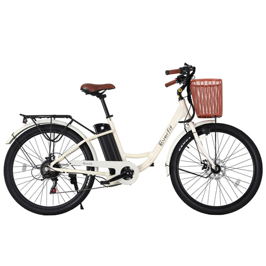 Everfit 26 Electric Bike City Bicycle eBike e-Bike Commuter w/ Battery WH
