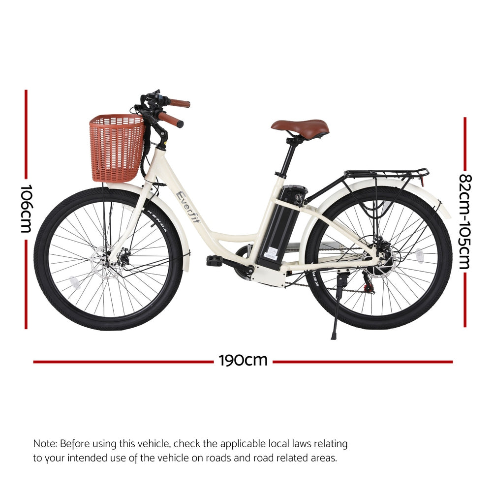 26 Electric Bike City Bicycle eBike e-Bike Commuter w/ Battery WH