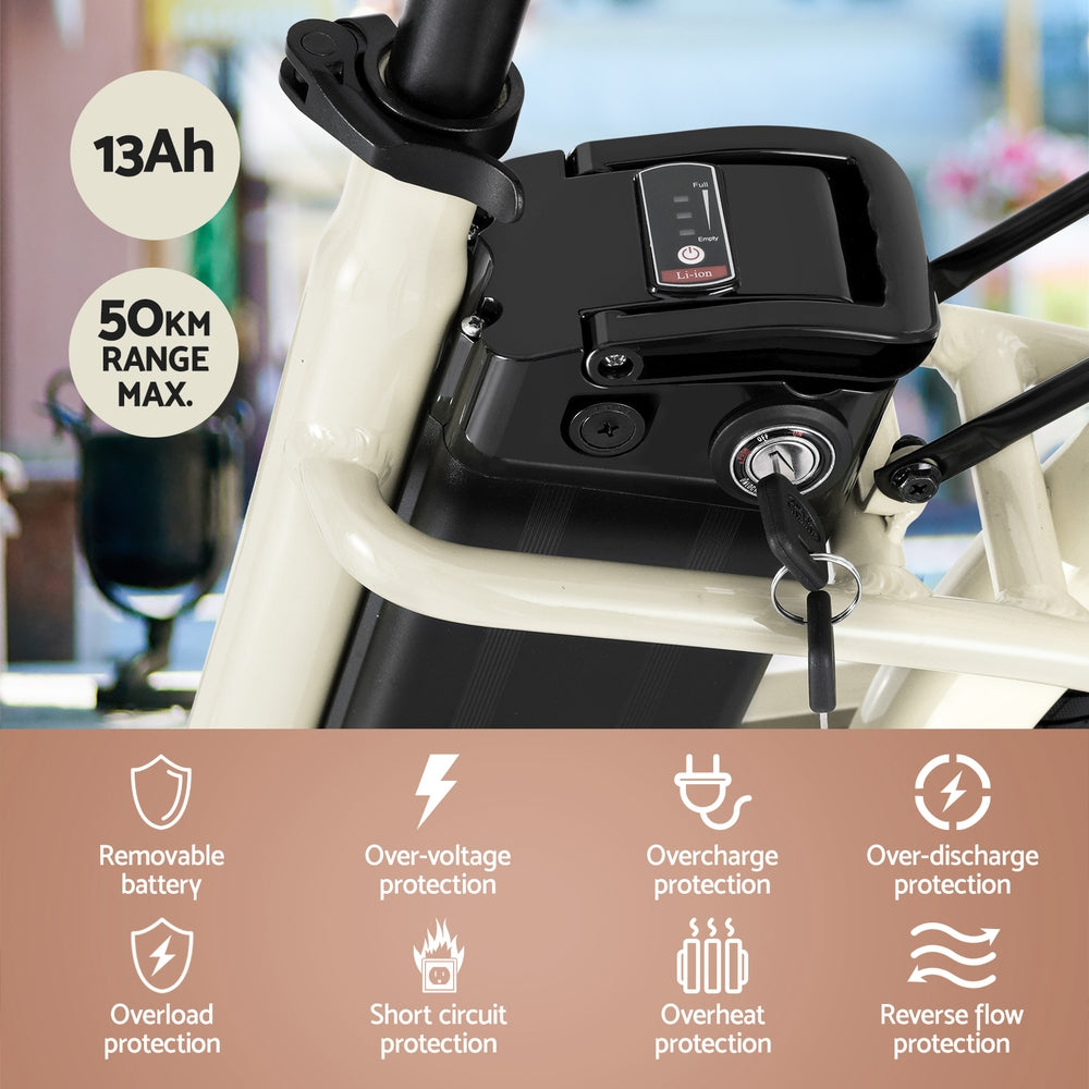 26 Electric Bike City Bicycle eBike e-Bike Commuter w/ Battery WH