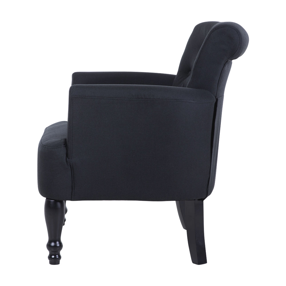 Armchair Wingback Charcoal Lothair