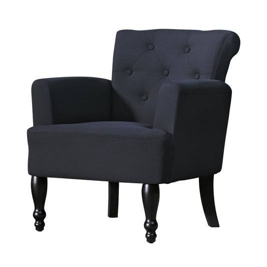 Armchair Wingback Charcoal Lothair