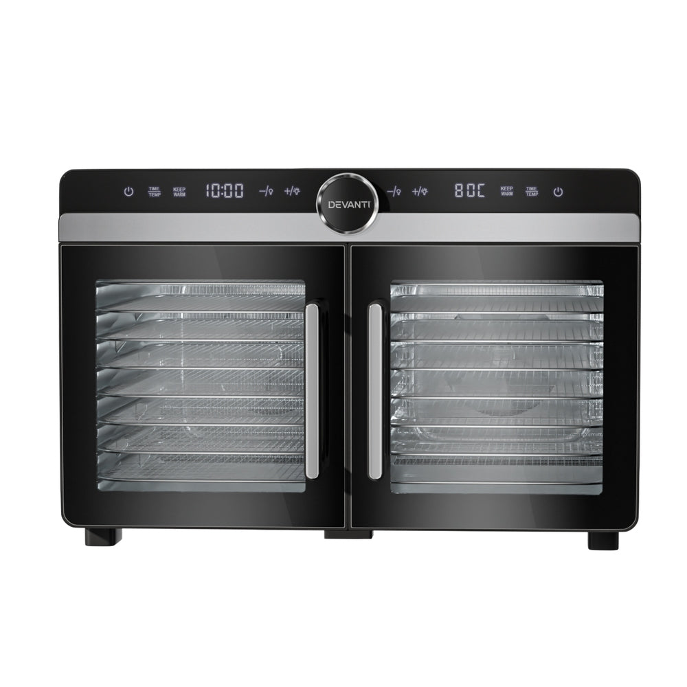 16 Trays Food Dehydrator Dual-Zone Stainless Steel