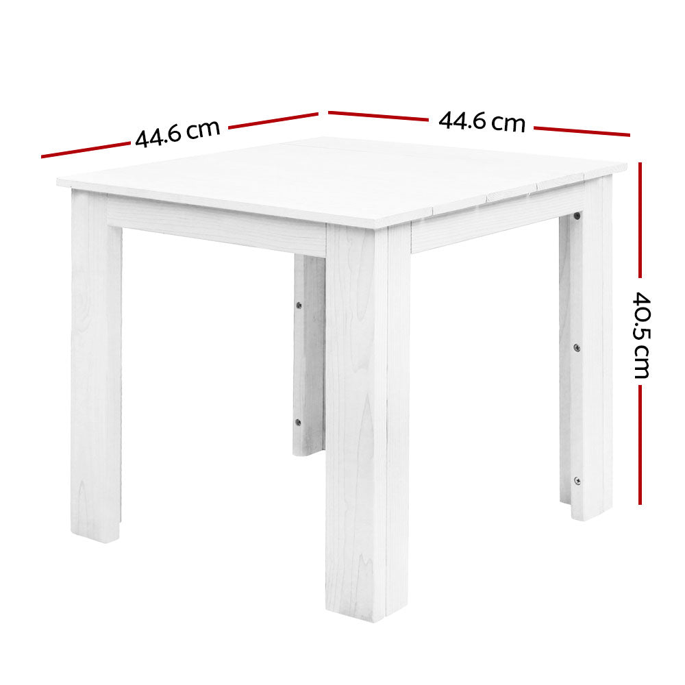 Coffee Side Table Wooden Desk Outdoor Furniture Camping Garden White