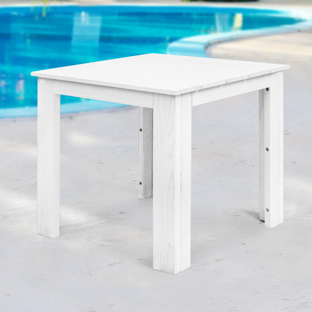 Coffee Side Table Wooden Desk Outdoor Furniture Camping Garden White