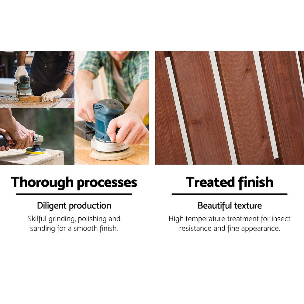 Adirondack Outdoor Chairs Wooden Beach Chair Patio Furniture Garden Brown