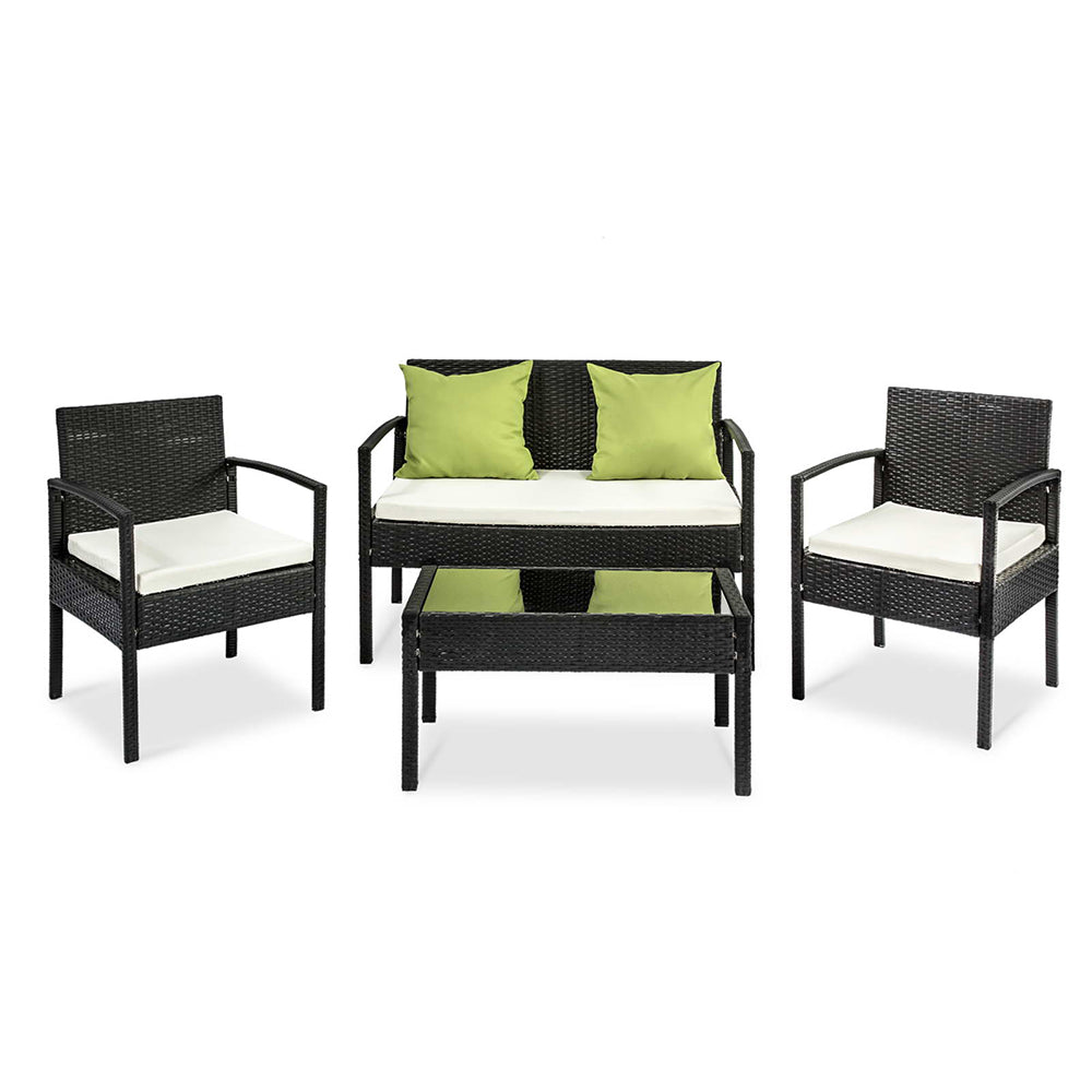 Outdoor Sofa Set Wicker Lounge Setting Table and Chairs Patio Furniture