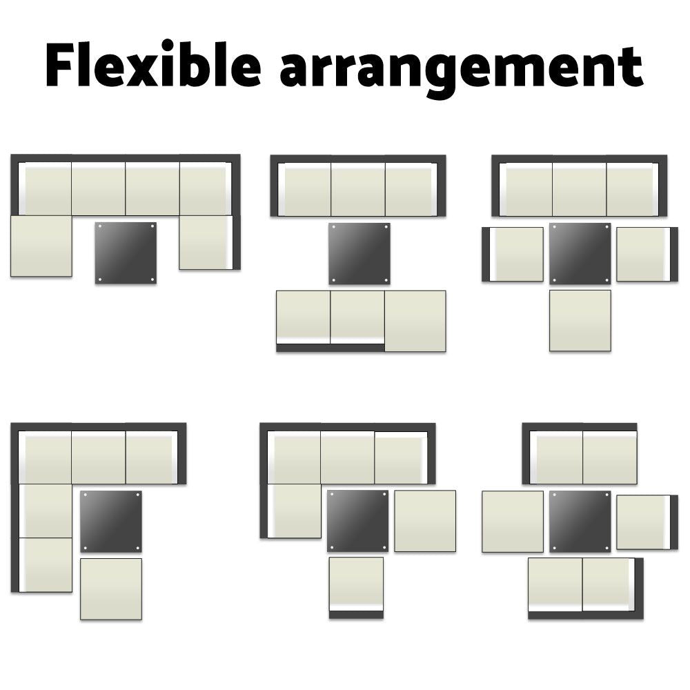 7-Piece Outdoor Sofa Set Wicker Couch Lounge Setting 6 Seater